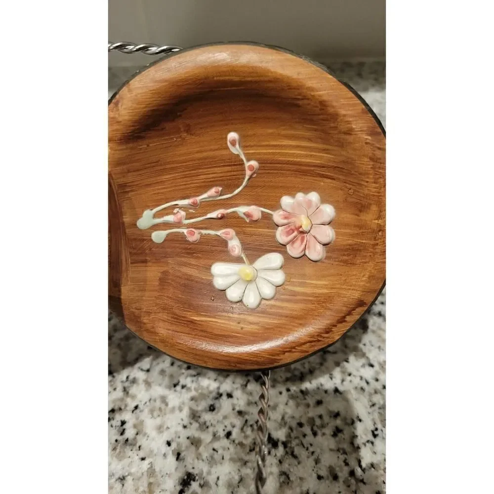 Italian ceramic double sided dish with handle Olive Pits Relish